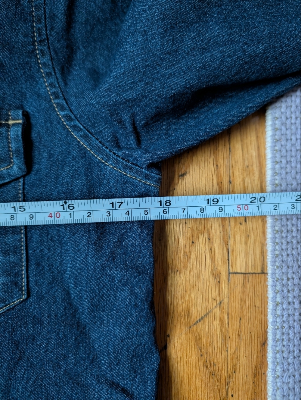 Levi's Dark Blue Denim Button-Up Western Shirt - Picture 6 of 8